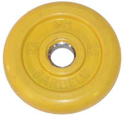 Диск обрезиненный, жёлтый, 26 мм, 1,25 кг (под заказ 1,5 - 2 недели)