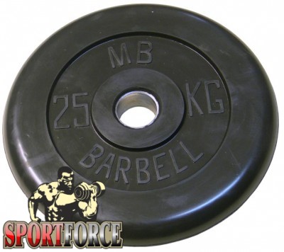 Обрезиненный диск MB Barbell d-25 - 25 кг